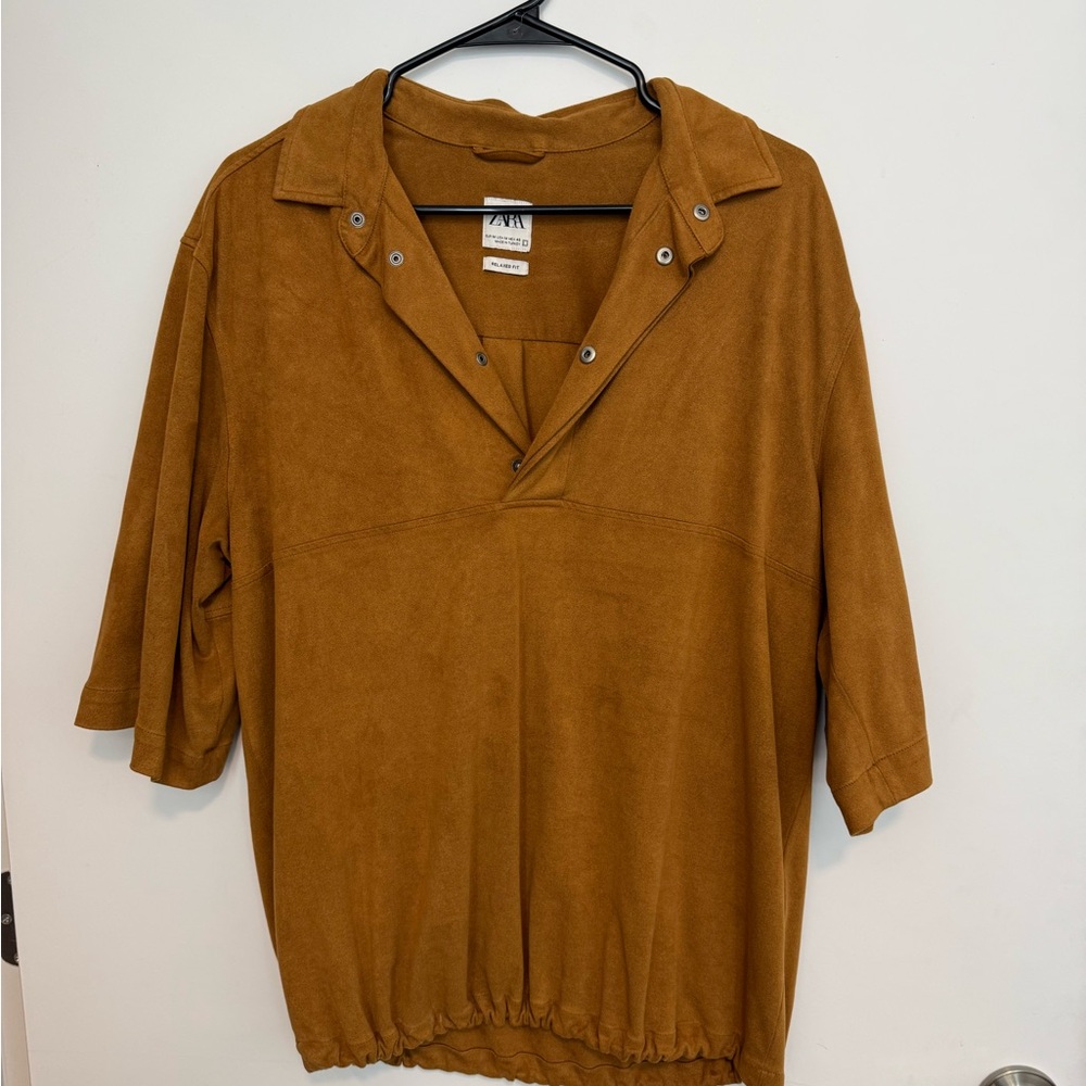 Zara Brown Casual Button Down Shirt